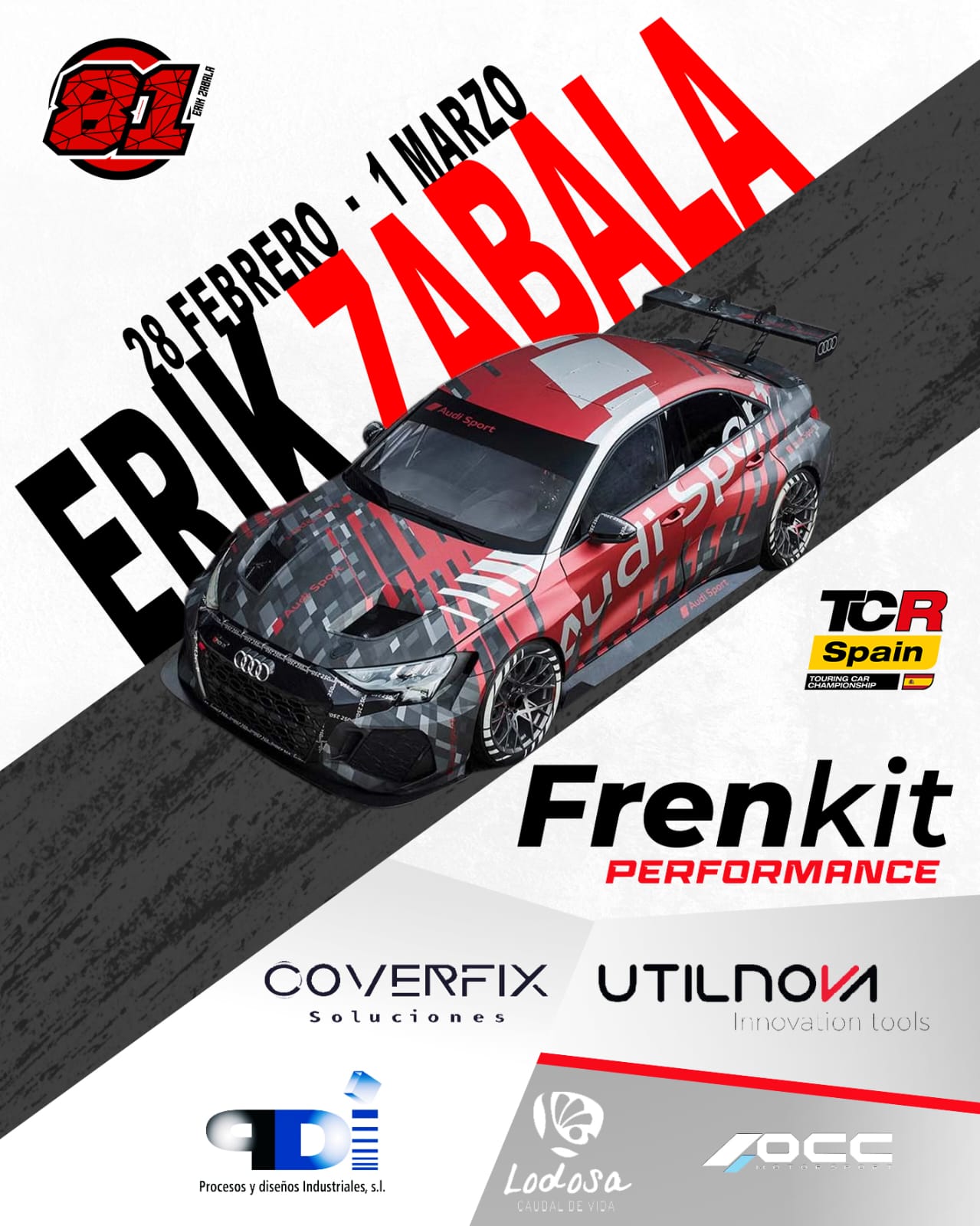 El TCR Spain vuelve a la acci&oacute;n en el Circuito del Jarama. Erik Zabala afronta esta temporada con motivaci&oacute;n renovada